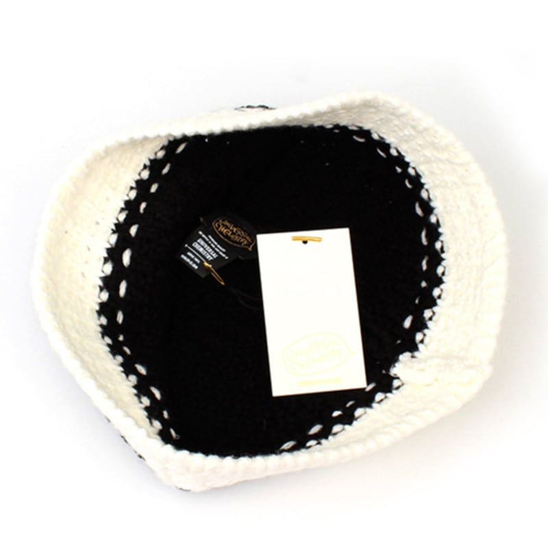 Universelle Chemie Zweifarbig Schwarz Strick Bucket Hat Strick
