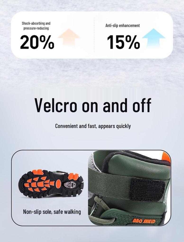 Girls' Plus Velvet Thickened Snow Boots - Winter Non-slip Cold Protection for Kids