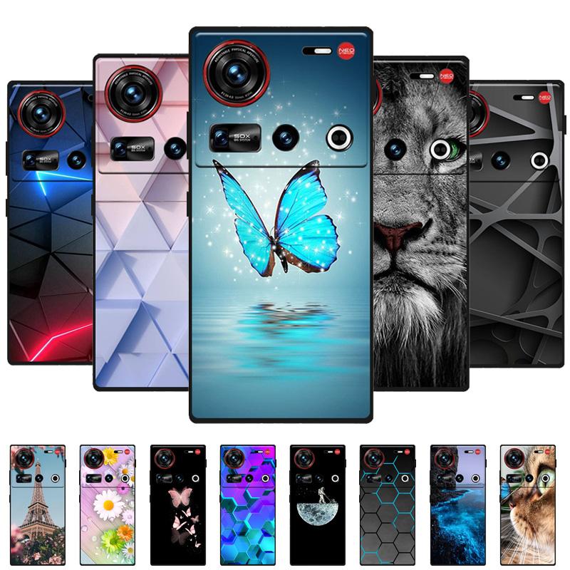 Pro pouzdro ZTE Nubia Z70 Ultra 5G 6,85'' Černé silikonové TPU měkký kryt telefonu pro Nubia Z70 Ultra Ochranné zadní kryty Z 70 Ultra