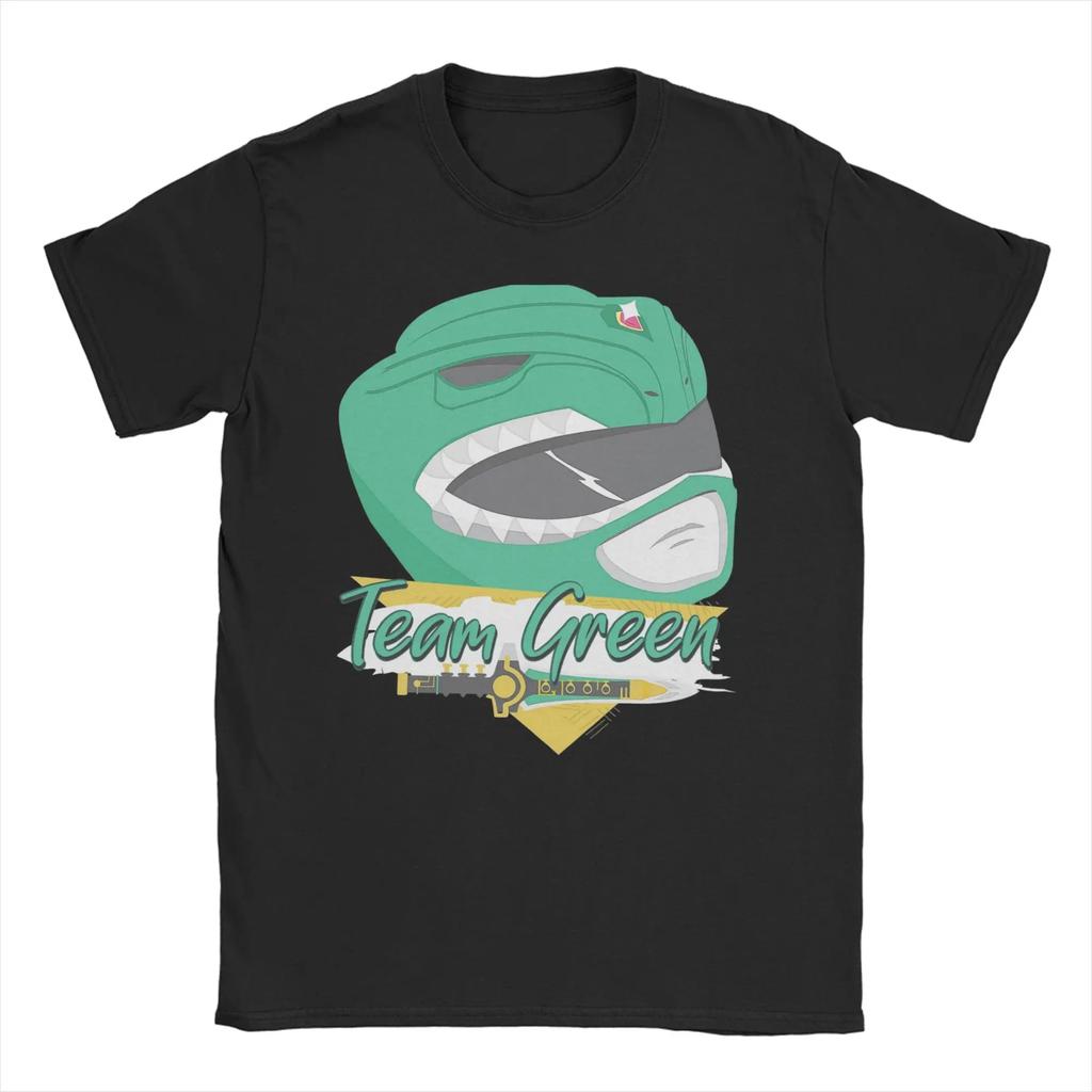 90s Green Power Rangers Unisex Unisexs T Shirt Novelty Tees Short Sleeve O Neck TShirt 100 Cotton Adult Clothing