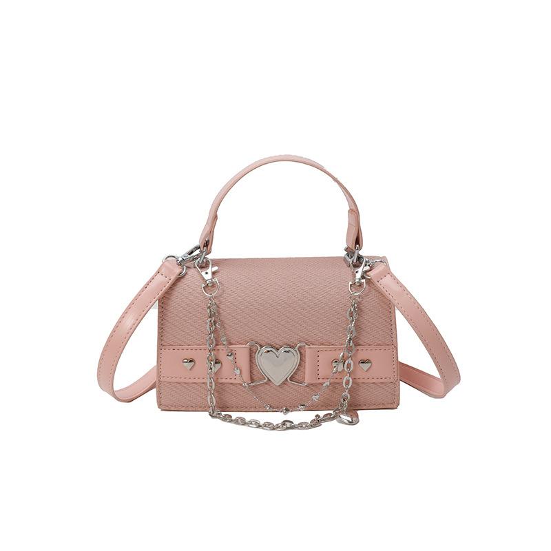 Trend niche Spice Girl Wind Chain Hand Carry Small Square Bag Versatile Personality Design Sense Single Shoulder Crossbody Bag Female