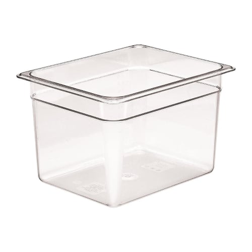 CAMBRO Food Pan, 28CW, 1/2" X 200mm, Clear Polycarbonate, USA, AHC13371A