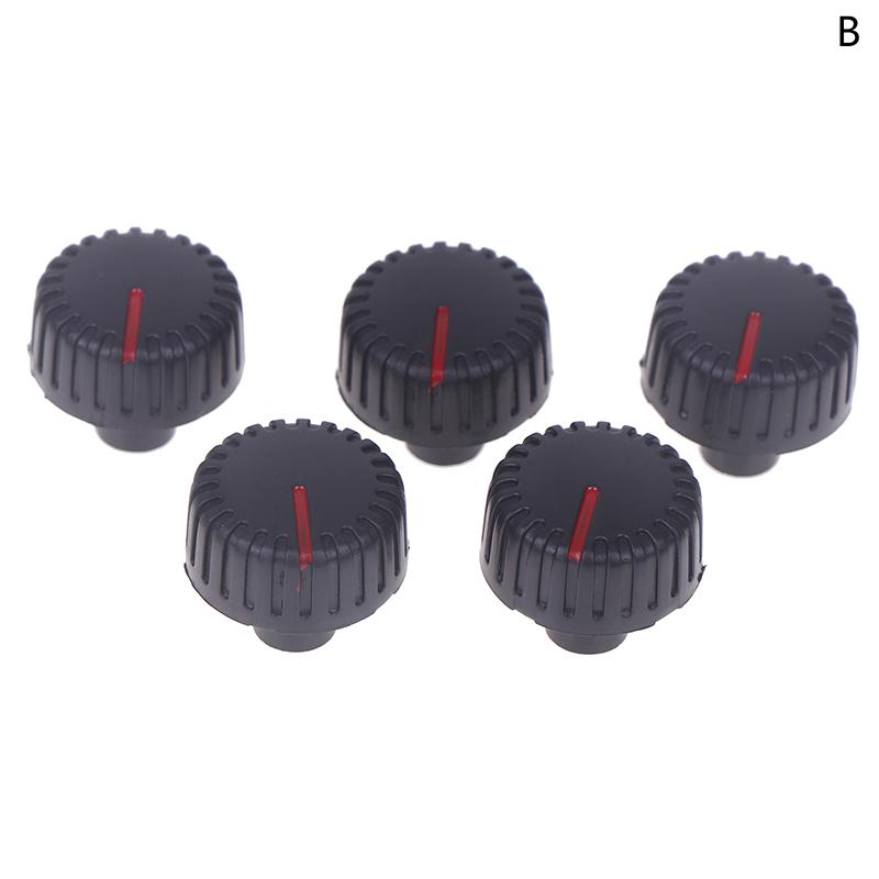 5Pcs Plastic Long Handle Knob Stripes Black Cap 20×18MM Potentiometer Encoder Switch Knob Plum Flower Shaft Inner Hole 6MM