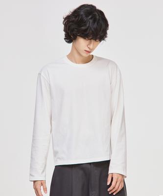 SIGNATURE Crop Long Sleeve T-Shirt [White]