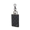 Black Leather Dd Logo Keyring Dbho0f138