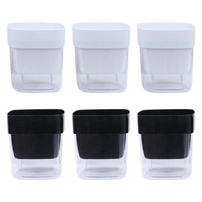 3 Pack Plastic Self Watering Pots with Visible Reservoir for Plant Care