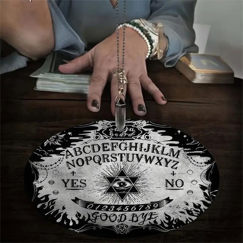 Dowsing Divinations Mat Mouse Pad Eye Pattern Rubber Tablecloth Desk Decoration Tarots Card Pad for Party Board Game