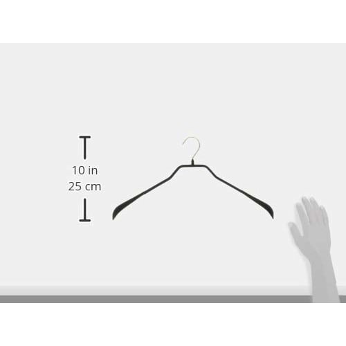 MAWA No-Slip Hangers for Suits and Coats, Body Forms, Women's and Men's Sizes L, Set of 2, Black, MA4421-2