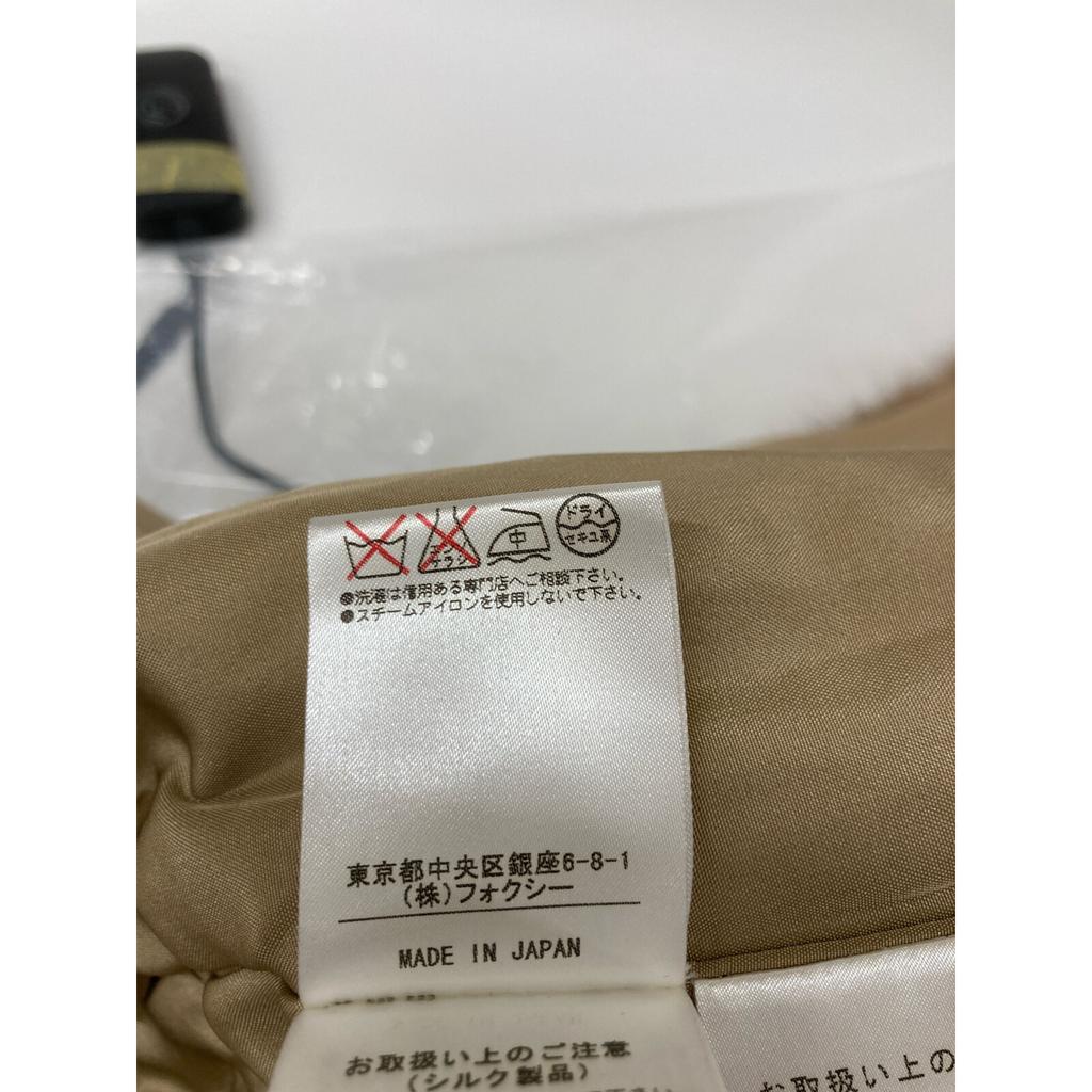 FOXEY BOUTIQUE Beige 24671 Silk/Wool Russian Sable Padded Long Coat Coat 40 beigeUsed