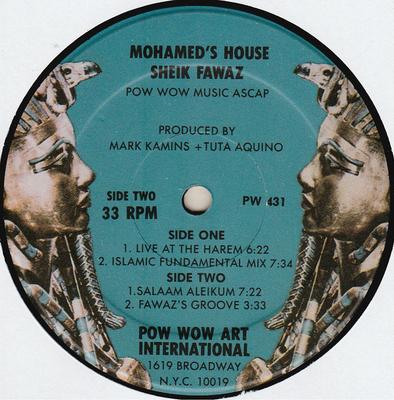 12inch Record SHEIK FAWAZ - Mohamed's House PW431 Pow Wow Records 1988 US Dance & Electronica Used