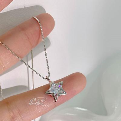 Sternhalskette mit Nischendesign-Sinn, neuer Diamant-Intarsien-Leichtluxus und High-End-Schlüsselbeinkette