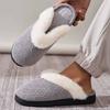 Fashion Slip On Platform Fur Slippers for Women Fashion Mix Color Furry House Cotton Slides Woman Light Non Slip Cotton Slippers Female