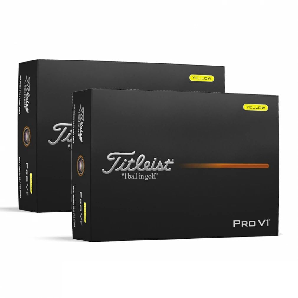 Titleist PRO V1 2025 Yellow (2 Dozen Set, 24 Balls)