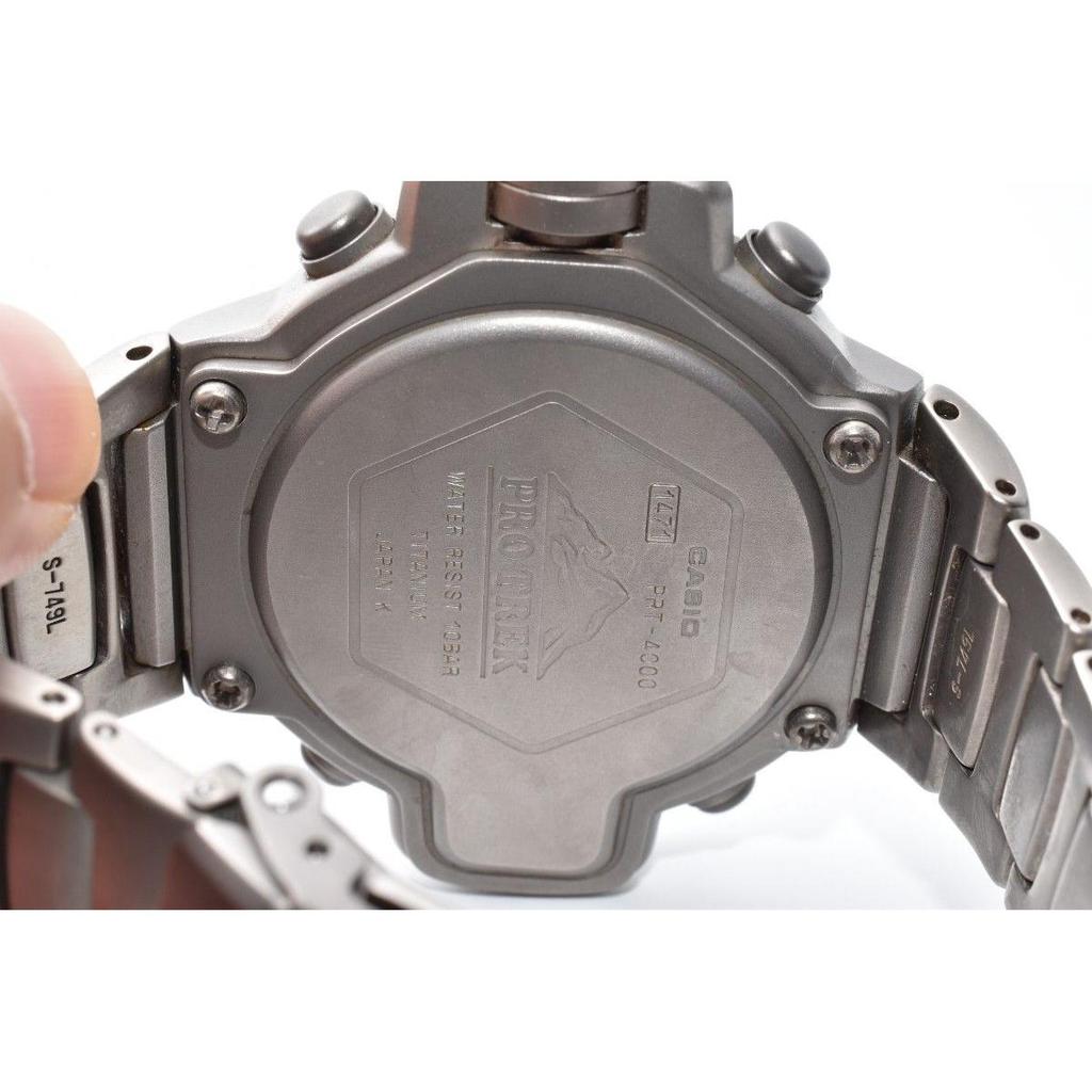 Used CASIO Casio Pro Trek PRT-4000 Triple Sensor Titanium Beautiful Condition