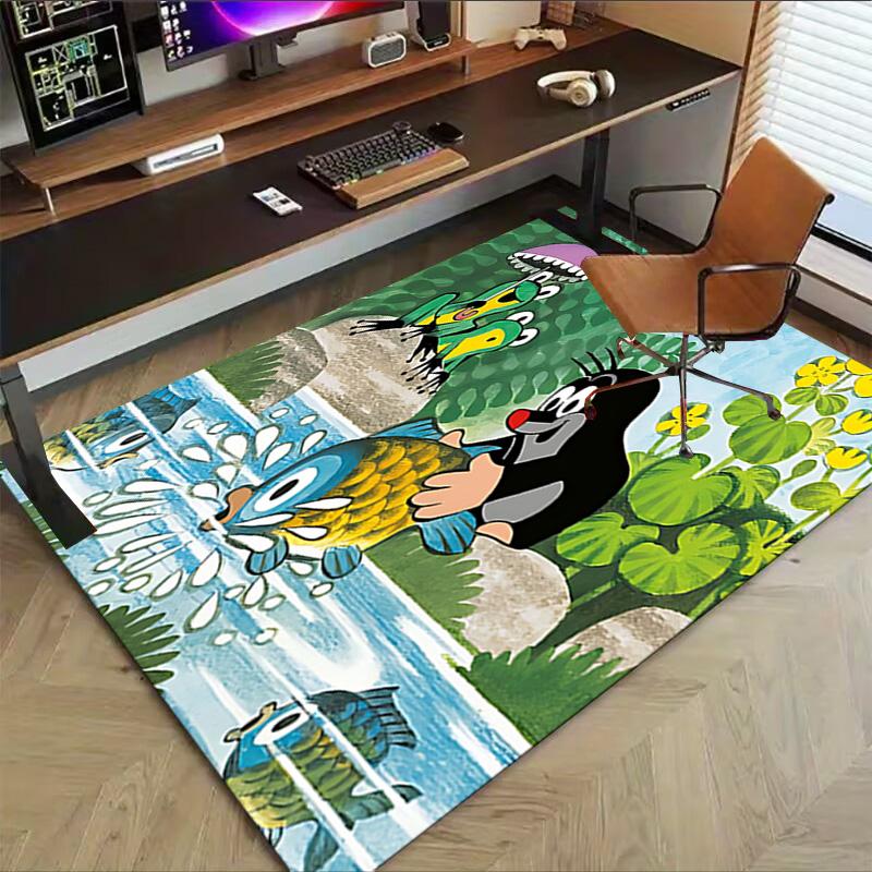 Fish Friends Carpet For Playroom Bedroom Living Room Sofa Home Decorkids Game Area Rug Nonslip Floor Mat