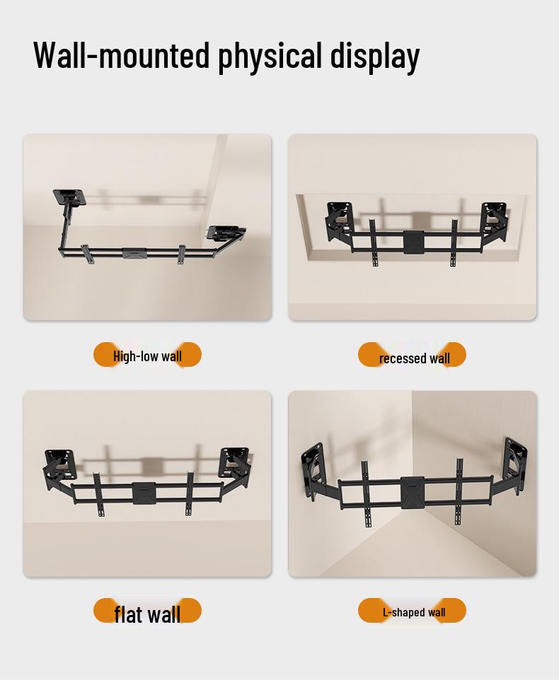 Ultra-Thin Extendable Swivel TV Wall Mount, Horizontally Adjustable for 65"-100" TVs