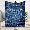 Vintage Milestone Birthday Blanket Soft Warm Cozy Perfect for Bedding Sofa Couch for All Seasons Modern Ideal Gift for Friends Family Couples Picnic