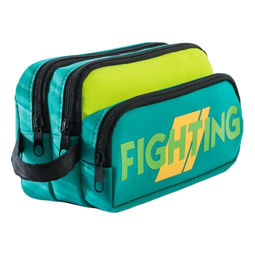 Zipper English Letter Pencil Bag Multi-layered Pen Pencil Case Stationery Storage Bag  Student