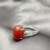 Adjustable Vintage Style Red Agate Ring Women Men Geometric Minimalist Boho Jewelry