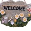 Resin Welcome Door Sign Plaque for Home Cafe Office Garden Decoration