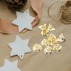 10Pcs 2.1cm Golden Metal Christmas Bells Small Jingle Bells for Tree Door Wall Bag Decoration Holiday Festive DIY Craft Jewelry