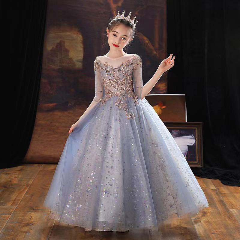 Girls' Stylish Tulle Formal Dress - Summer 2026 Piano Performance & Evening Gown