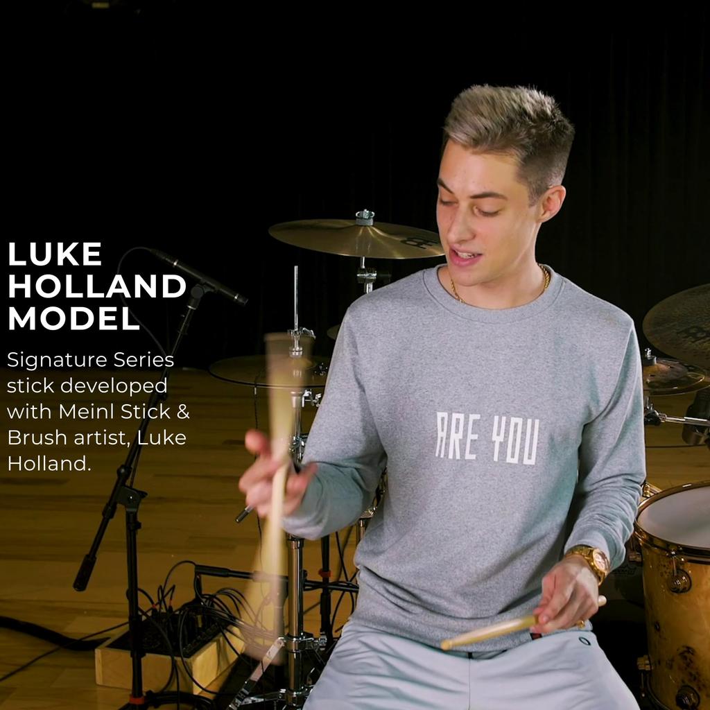 MEINL Stick Brush Meinl Trumstock Signaturmodell Luke Holland Hickory Rund Spets SB600 x & (411 14,7 mm) []