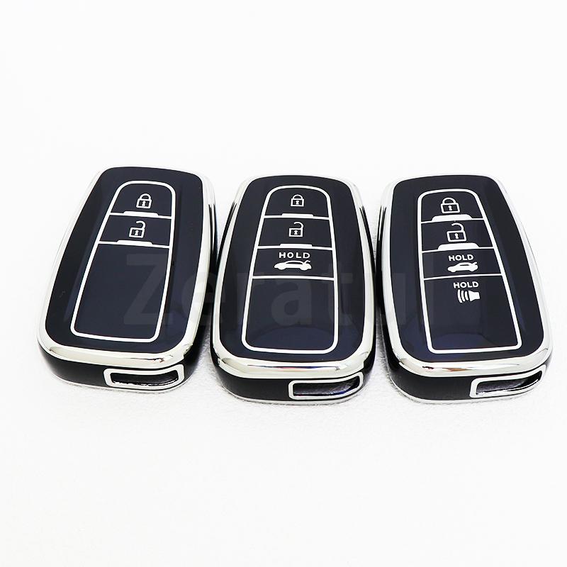 For Toyota Highlander CHR C-HR Prius Prado Land Cruiser Corolla Camry RAV4 Tpu Car Key Case Keyless Cover Shell Fob Accessories