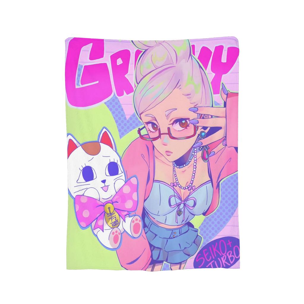 Dandadan Anime Turbo Granny Blanket Fleece Summer  Breathable Lightweight Thin Throw Blanket for Bedding Outdoor Rug Piece