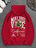 Men's Coconut Tree Print Hooded Sweatshirt