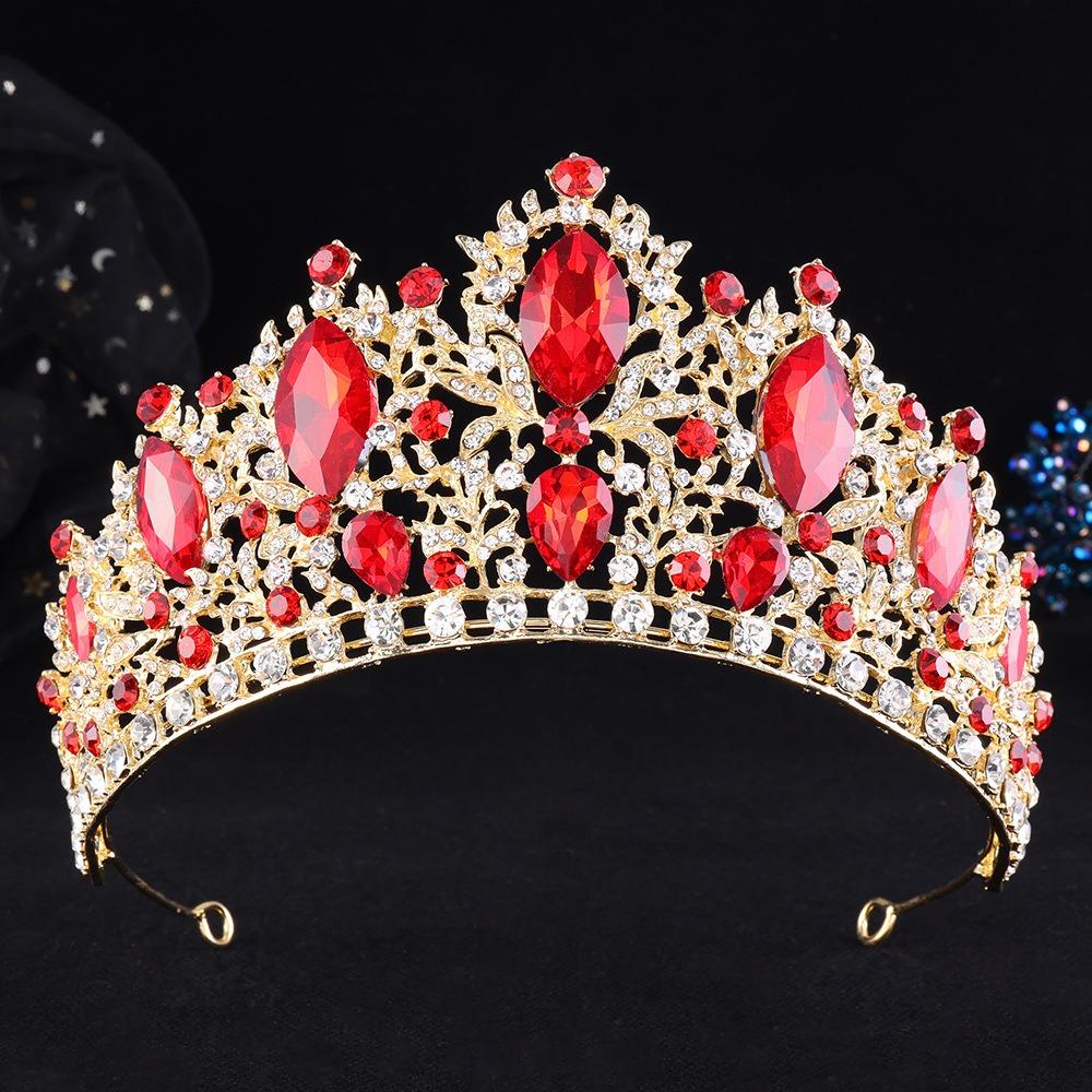 Water Drop Shape Tiara Hair Crown Rhinestone Bridal Wedding Crown Hair Accessories  Party Event
