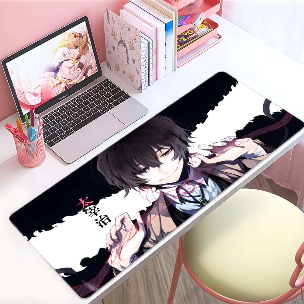 Cool Stylish Anime Bbungo Stray Dogs Mouse Pad Large Thick Desk Pad Stitched Edges Gaming Mouse Mat For Pc
