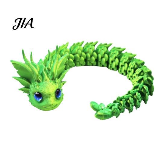 Kawaii Cherry Blossom Decor 3D Printed Articulated Dragon Fidget Toy, Cute Ornaments, Desk Toys for Anxiety Relief Stress Toy Adults, Fantasy