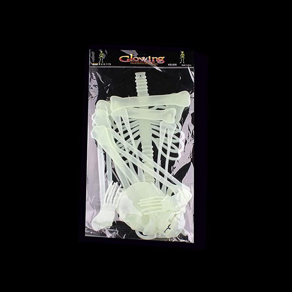 Halloween Hanging Luminous Skeleton Decorations Bar Party Wall Sticker Decorations Outdoor Yard Garden Hanging Ornaments