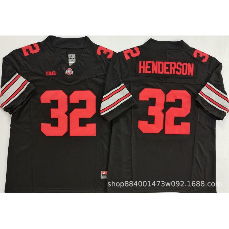 Mens Ohio State Buckeyes Rugby Jersey Training Shirt Cotton Blend Embroidered Football Uniform College Team Practice
