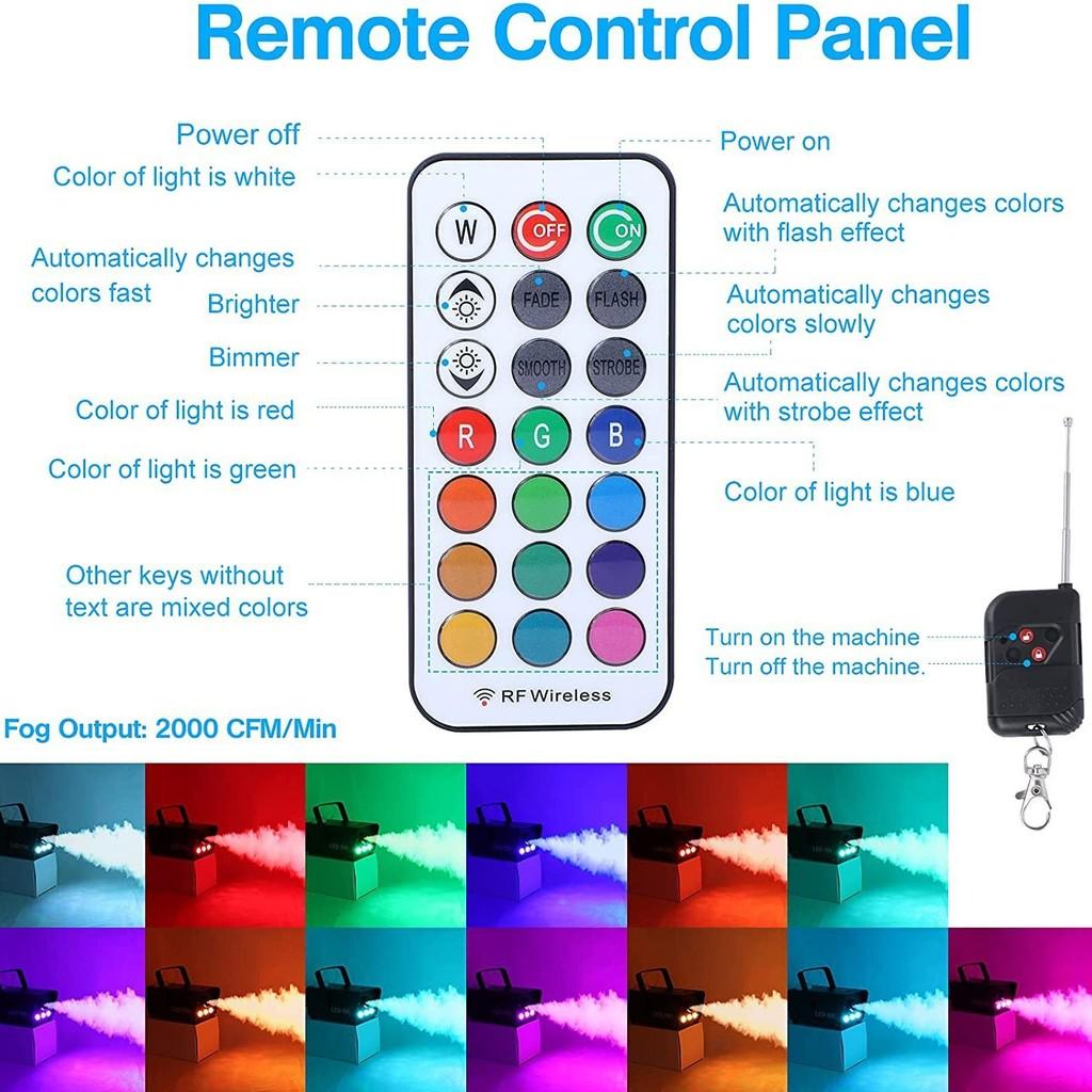 500W Stage Portable LED Full Color Smoke Machine Bar Wedding KTV Fog Maker