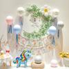 Baby'S 1St Birthday Decorates Ins Fengsen Net Red Balloon Decoration Background Wall Scene Decorates Party Supplies