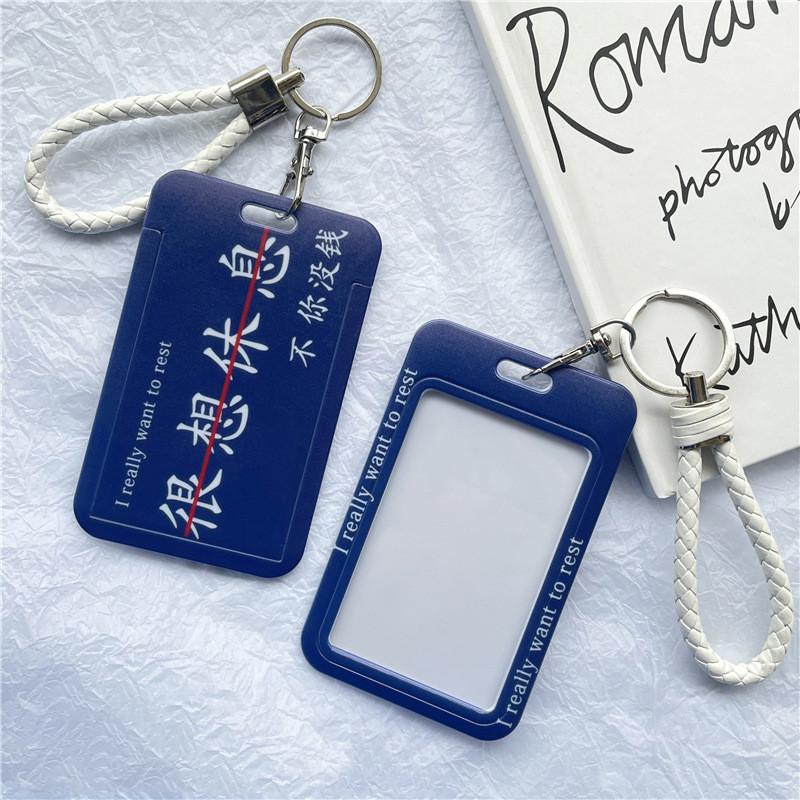 Waterproof Cartoon Plastic Card Cover Women's Kids Bus Credit ID Name Business Working Bank Card Badge Holder Protective Cover