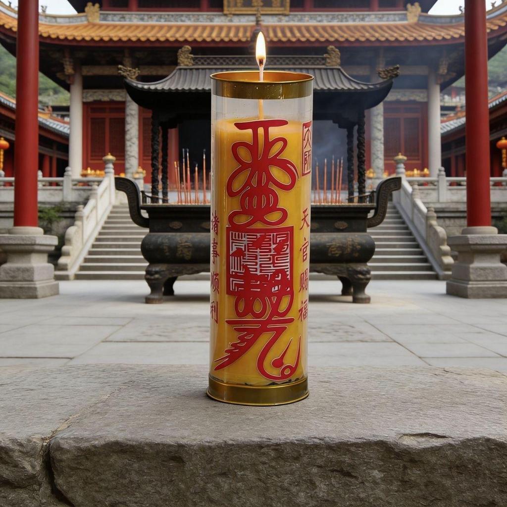 2026 New Ghee Lamp "Tian Guan Ci Fu: Smooth Success, Step-by-Step Rise"