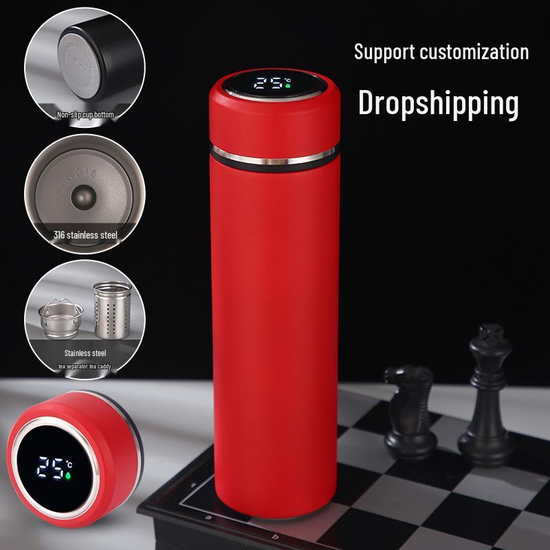 316 Stainless Steel Insulated Smart Water Bottle - Large Capacity, Portable, Customizable Gift for Men & Women