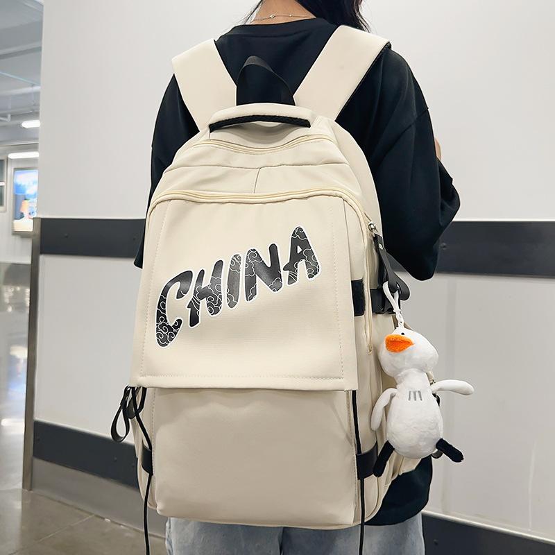 Children's Schoolbags Elementary School Girls Junior High School Boys High School College Students Letter Backpack