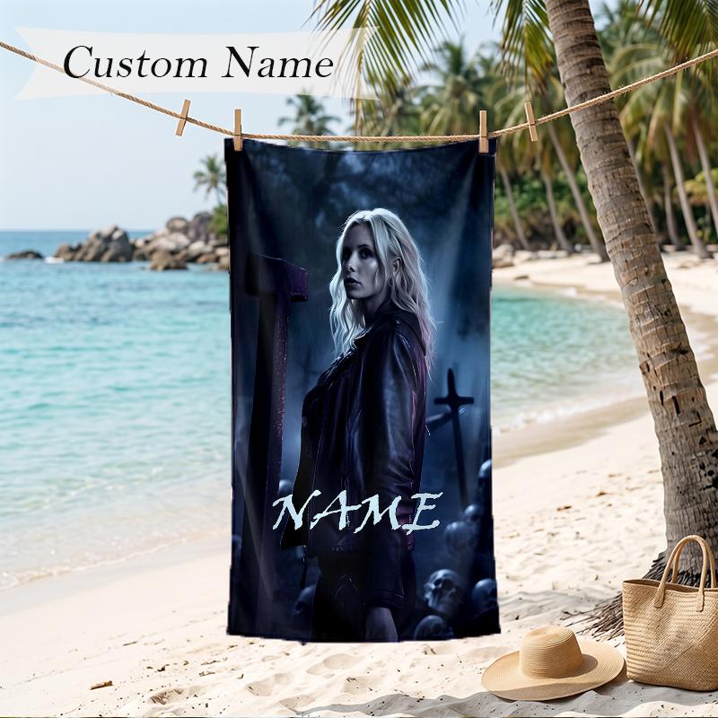 Buffy the Vampire Slayer Custom Name Printed Beach Towel Personalized Soft Towel For Swimming Beach Travel