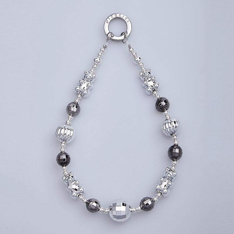 PICOCICI Electroplated Cartoon Bear Decor Phone Anti-drop Wrist Band Beaded Bracelet