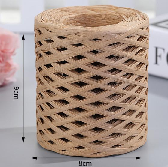200M Natural Raffia Straw Yarn For Knitting Crocheting Paper Threads Friendly Paper Yarn DIY Handmade Summer Sunhat Beach Bag