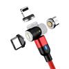 3A Fast Charging 540-Degree Rotating Magnetic USB Cable, Three-in-One Bendable Design