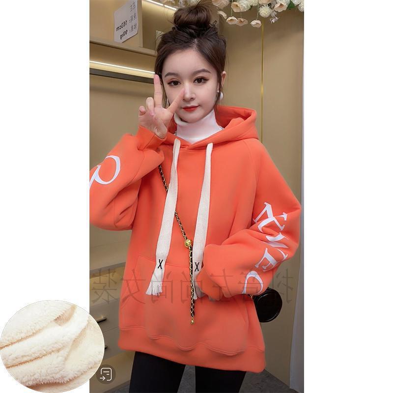 

Жіночий худі з флісовою підкладкою 2024: Універсальний принт з літерами, Осінньо-зимовий тренд M