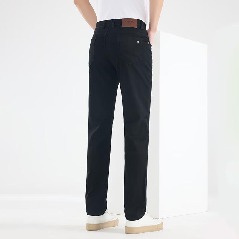 Men's Slim Straight Stretch Black Jeans