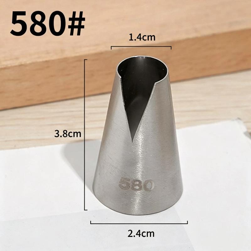 1 PCS Stainless Steel Pastry Nozzle Cake Decoration Set With Conversion Connector Baking Nozzles For Dessert Biscuit Cup Cake