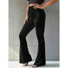 High Waisted, Corduroy, Flared Pants, Solid Color, Casual Pants, Wide Leg Pants, Long Pants, Women's Pants