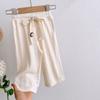 Girls' Wide Leg Pants Summer Style Loose Casual Baby Mosquito Proof Pants Gray Cropped Pants